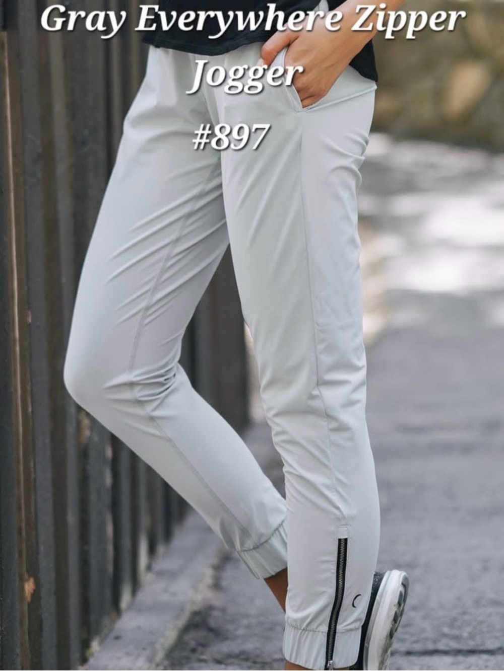 ZYIA Grey Everywhere Zipper Joggers NWOT
